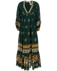 FARM Rio - Long Dress Ayla Viscose - Lyst