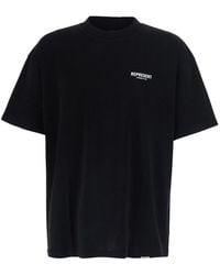 Represent - Crew Neck T-Shirt With Logo Lettering On Front And Bac - Lyst