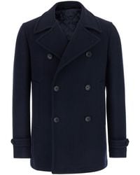 Tagliatore - Coat With Notched Revers And Button Front Closure - Lyst