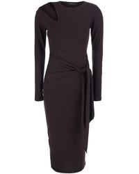 FEDERICA TOSI - Dress With Cutout Details And Tie Waist - Lyst