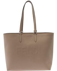 Fendi - Tote Bag With Embossed Logo - Lyst