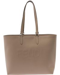 Fendi - Tote Bag With Embossed Logo - Lyst
