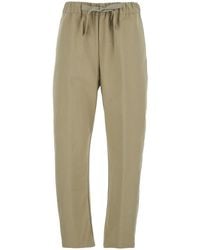 Semicouture - Cotton Pants With Elastic Waist And Drawstring For W - Lyst