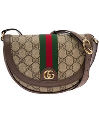 Gucci - 'Ophidia' Mini And Ebony Crossbody Bag With Web Detail In - Lyst