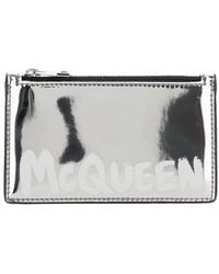 McQueen - Card-Holder With Mcqueen Graffiti Logo - Lyst