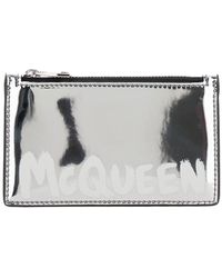 Alexander McQueen - Portacarte Con Logo Graffiti Mcqueen - Lyst