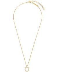 Ferragamo - Colored Necklace With Gancini Pendant - Lyst