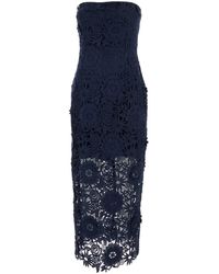 ROTATE BIRGER CHRISTENSEN - Abito Con Design Semi Trasparente E Decorazioni Floreali - Lyst