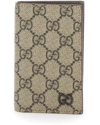 Gucci - Portacarte Con Motivo Gg All-Over E Logo Sul Fronte - Lyst