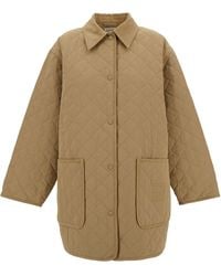 Totême - Jacket With Collar And Oversized Pockets - Lyst