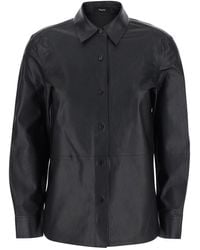 Theory - Jacket With Classic Collar And Front Button Closure - Lyst