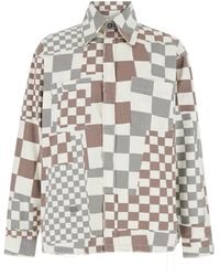 ERL - Jacket With Asymmetric Check Motif - Lyst