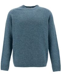 GAUDENZI - Maglione Girocollo Con Rifiniture A Coste - Lyst