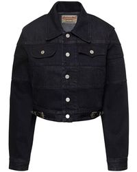 ANDERSSON BELL - 'Mahina' Denim Patchwork Jacket With Heart-Shaped - Lyst