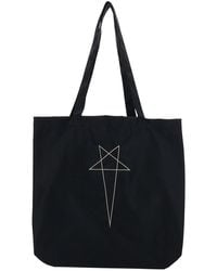 Rick Owens - Shoulder Bag With Maxi Logo On The Front And Two Top Handles - Lyst
