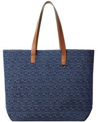Fendi - Shopping Bag M Canvas Stripes - Lyst
