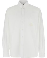 Fendi - Camicia Con Colletto Classico E Ricamo Logo Sul Fronte - Lyst