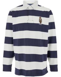Polo Ralph Lauren - Polo "Rugby Fit" Con Ricamo Logo Sul Fronte E Motivo - Lyst