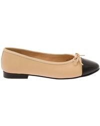 Jeffrey Campbell - Ballet Flats With Contrasting Toe And Bow - Lyst