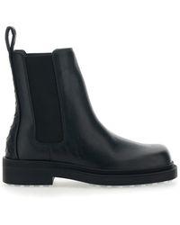 Bottega Veneta - Ankle Boots With Elastic Side And Intreccio On The Back - Lyst