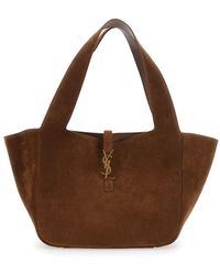 Saint Laurent - 'Bea' Shoulder Bag With Cassandre Plaque On The Front - Lyst