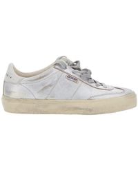 Golden Goose - 'Soul-Star' Metallic Sneakers With Logo Lettering On The Back And On The Tongue - Lyst