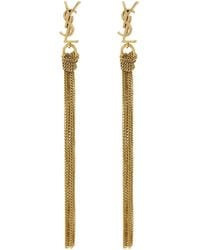 Saint Laurent - Orecchini bo pompons - Lyst