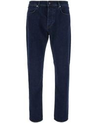 Stone Island - Slim Jeans With Logo Patch On The Back - Lyst