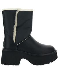 UGG - 'Esmee' Ankle Boots With Fur Detailing And Platform - Lyst