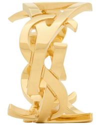 Saint Laurent - Ring 'Cassandre' With-Plated Details For - Lyst