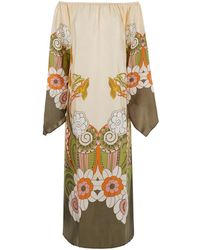 La DoubleJ - Goddress Long Dress With Long Sleeves And Collar - Lyst
