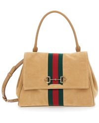 Gucci - Handbag With Web Detail And Horsebit Plaque On Front - Lyst