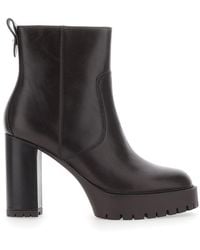 Pinko - 'Clara' Ankle Boots With High Heel And Serrated Sole - Lyst