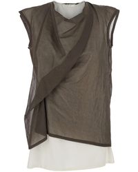 The Row - 'Inawa' Sleeveless Top With Layered And Semi Sheer Desig - Lyst