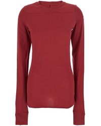 Rick Owens - T-Shirt 'Girder' Crew Neck With Long Sleeves And - Lyst