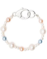 Hatton Labs - Bracciale con perle di diverse dimensioni e colori in argento donna - Lyst