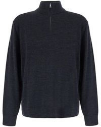 Calvin Klein - Half-Zip Merino Wool Sweater Tops - Lyst