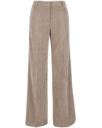Le Plain - Corduroy Pants With Pockets And Straight Hems For - Lyst