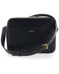 Saint Laurent - Crossbody Bag With Adjustable And Removable Strap And Logo Lettering On The Front - Lyst