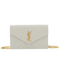Saint Laurent - Crossbody Bag With Chain-Link Shoulder Strap And C - Lyst