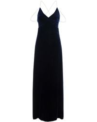 forte_forte - Long Dress With Straps Featuring A Beaded Design And - Lyst
