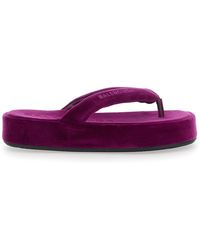 Balenciaga - Jet Lag Thong Stretch Velvet Sandals With Stretch Ve - Lyst