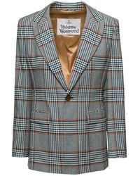 Vivienne Westwood - Single-Breasted Jacket With All-Over Check Moti - Lyst