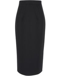 Plain - Midi Pencil Skirt - Lyst