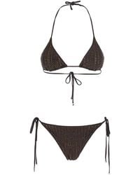 VENUJA - Bikini With Adjustable Tie Closure And All-Over Seq - Lyst