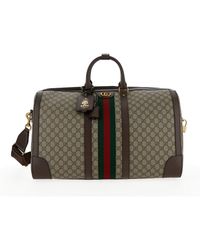 Gucci - Borsone Da Viaggio Savoy Grande' Con Dettaglio Web - Lyst