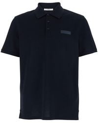 Givenchy - Polo Shirt With Classic Collar And Logo Patch On The Front - Lyst