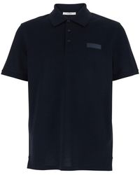 Givenchy - Polo Shirt With Classic Collar And Logo Patch On The Front - Lyst