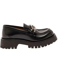 Gucci - 'Jeanne' Loafers With Interlocking G Detail And Lug Sole I - Lyst