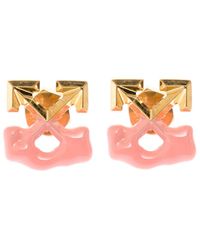 Off-White c/o Virgil Abloh Metallic Arrow Earrings in Pink | Lyst